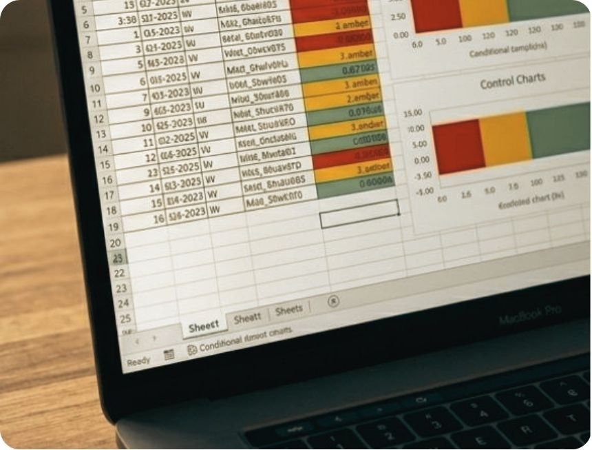 Registro digital y cálculos de control del proceso